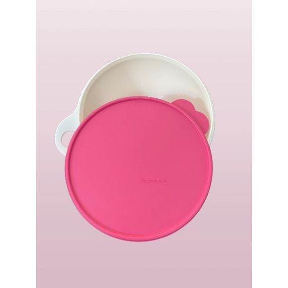 Tupperware Other - Vintage Tupperware Thatsa Bowl White 12 Cup 3 Liter Bold Pink Seal 2677 2677-B-1